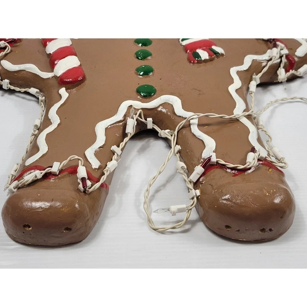 Vintage Sylvania Yulescapes Gingerbread Boy Outdoor Xmas Decor Lights‎ Tested